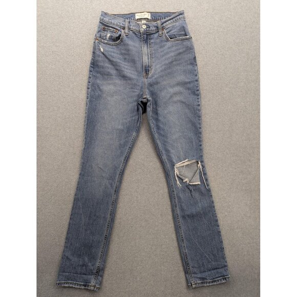 Abercrombie & Fitch Jeans Womens 28 90s Slim Straight Ultra High Rise Curve Love - Picture 1 of 14